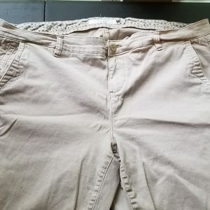 plus size stretch khaki pants